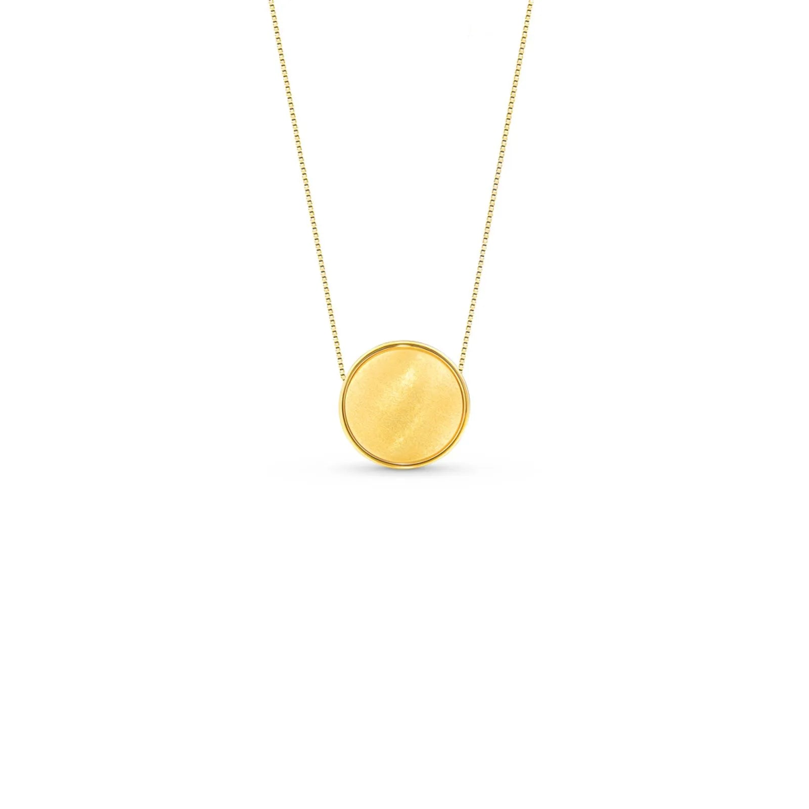 Glow Matte Pendant in 18k Yellow Gold, 6.5mm